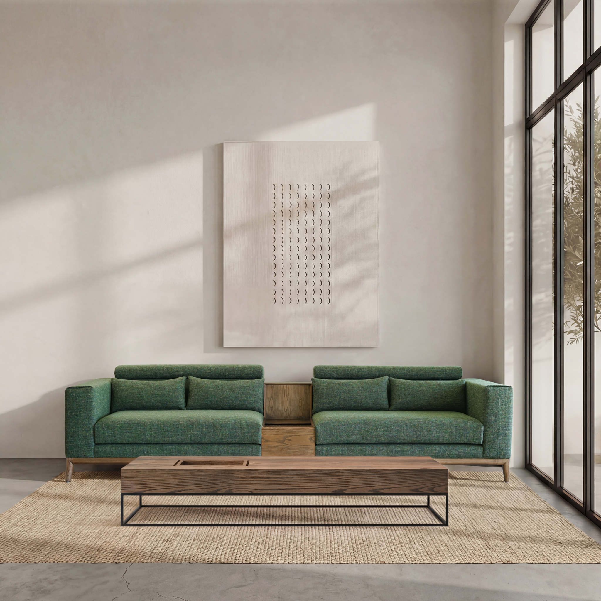 Jake Modular Four Seater Sofa With Headrest & Storage